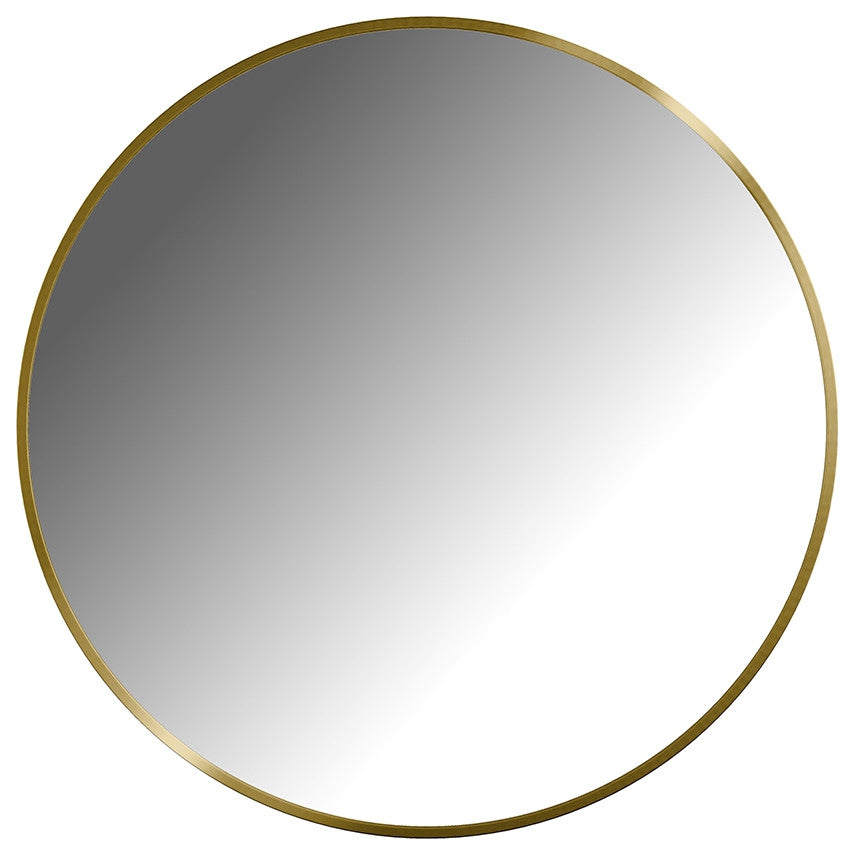 Round Framed Wall Mounted Bathroom Vanity Mirror, Brushed Gold;, 28" X 28";