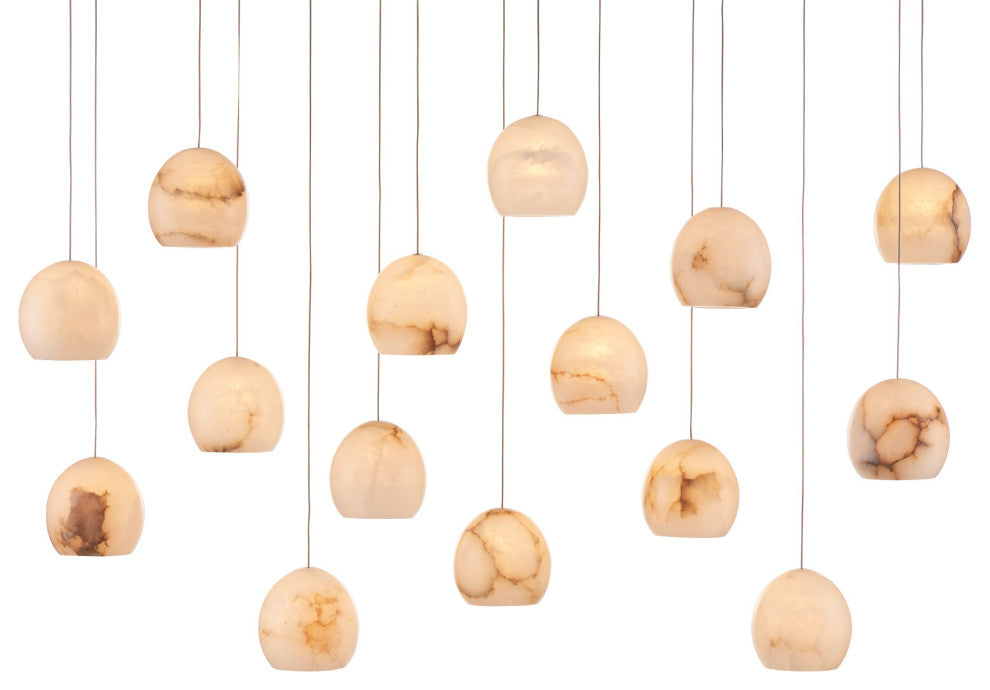 Lazio Multi-Drop Pendant, Rectangular 15-Light