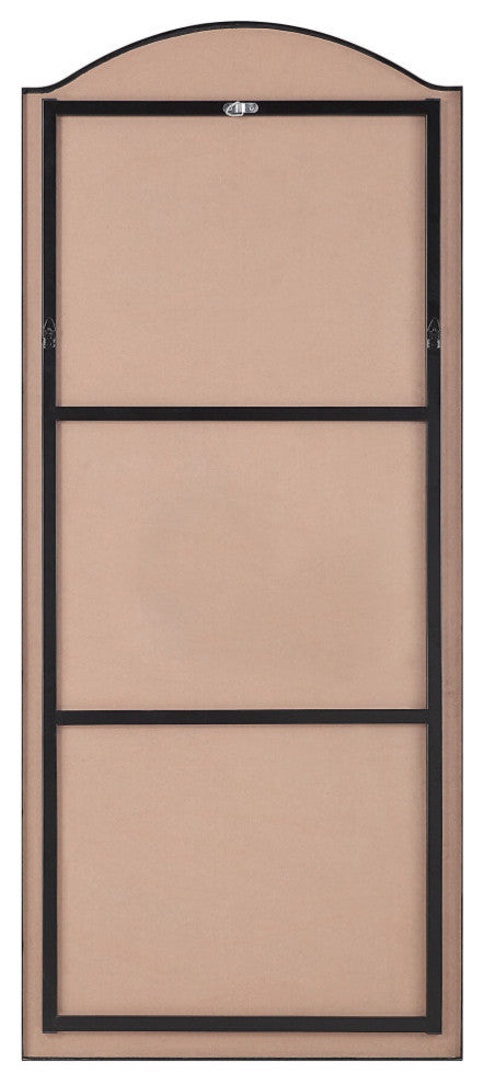 Balina 72" Tall Rectangular Arch Mirror, Matte Black