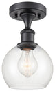 Innovations 516-1C-BK-G122-6 1 Light 6" Semi-Flush Mount, Matte Black