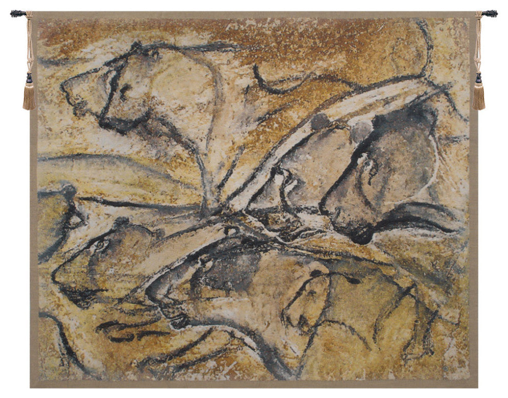 Lions of Chauvet Belgian Wall Tapestry