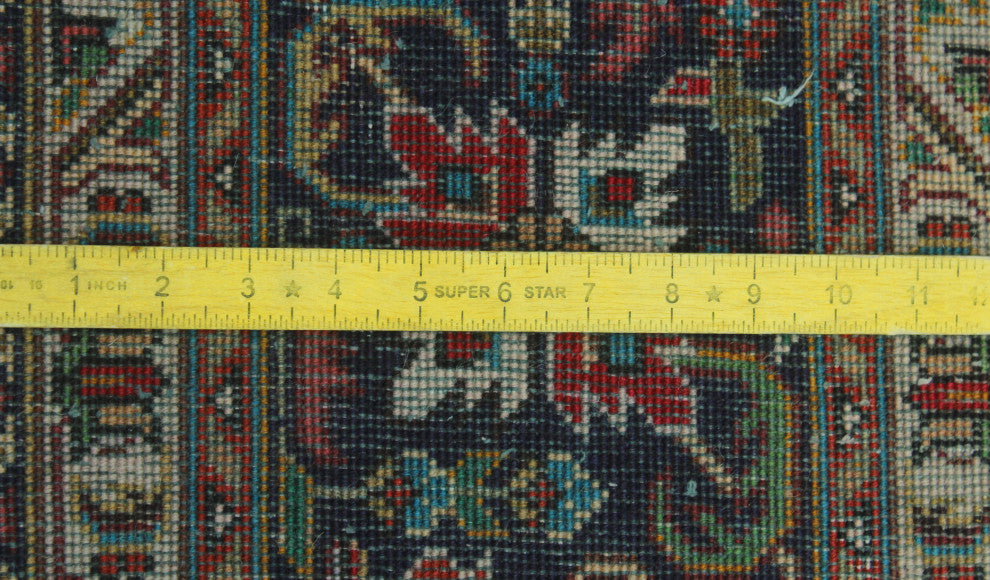 Semi Antique Wakeman Red/Navy Rug, 6'6x9'10