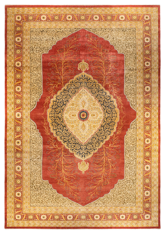 Mogul, One-of-a-Kind Hand-Knotted Area Rug Orange, 12'1"x18'1"