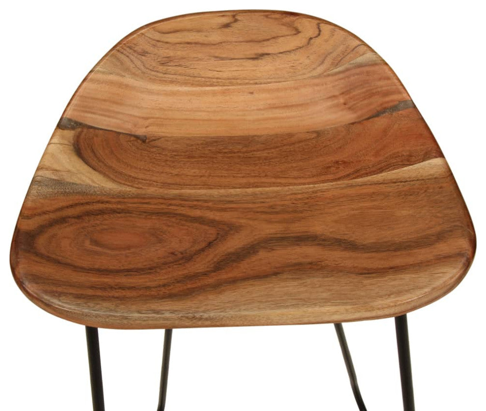 vidaXL Bar Stools 2 pcs Solid Acacia Wood