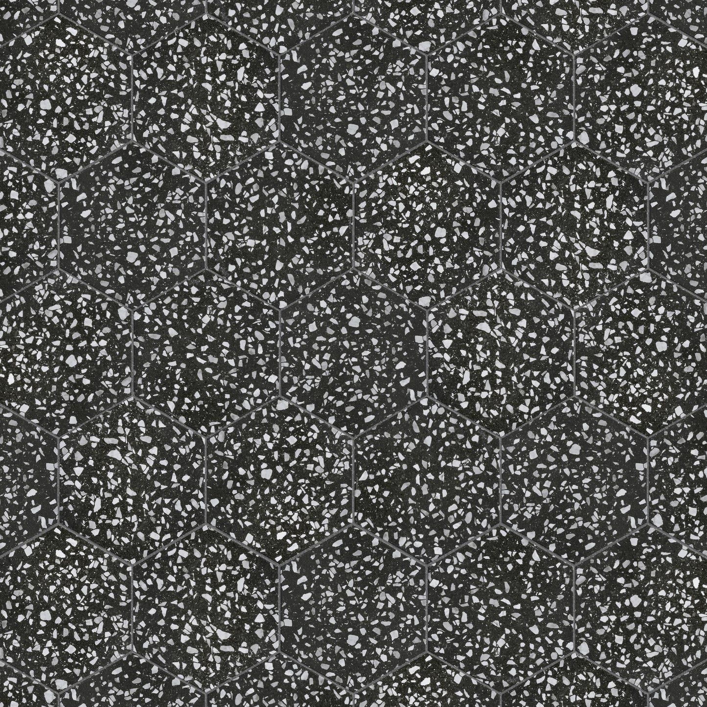 Venice Hex Black Porcelain Floor and Wall Tile