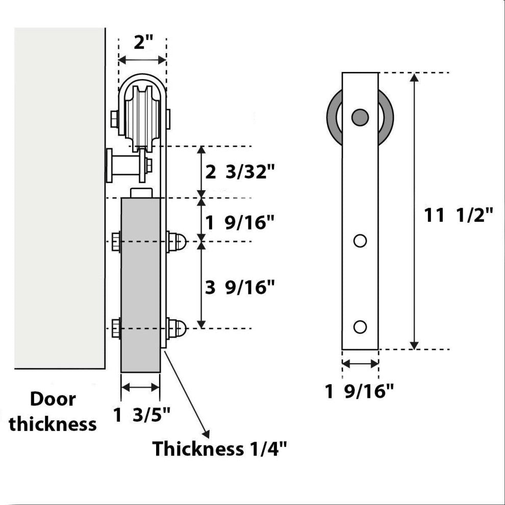 Double Barn Door 60 x 96 Frosted Glass, Quadro 4445 White, Silver 13FT