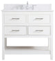 Skylar 36" Single Bathroom Vanity, White, With Backsplash