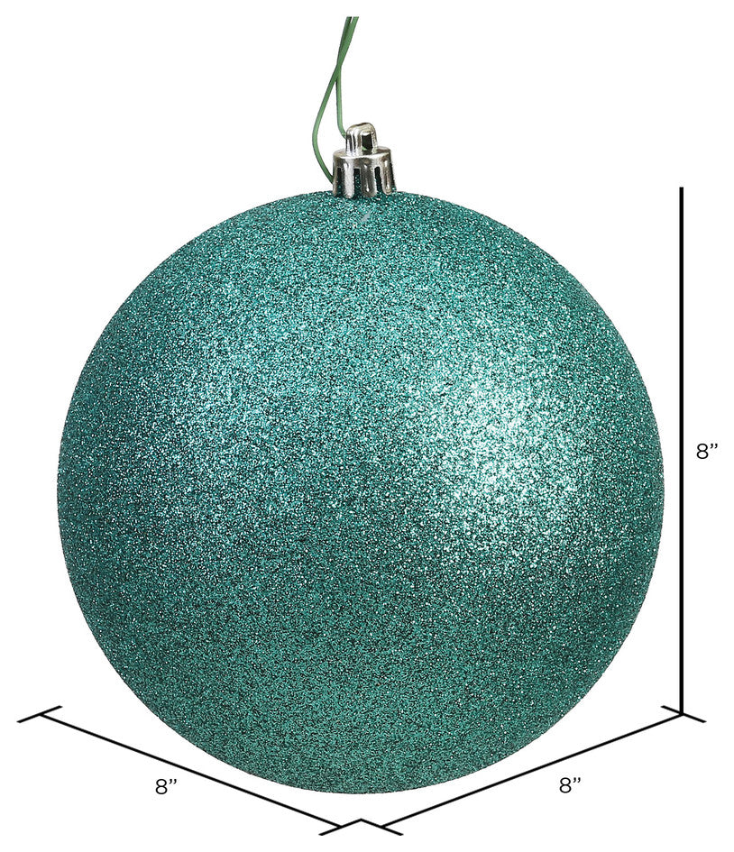 Vickerman N592044Dg 8" Sea Foam Glitter Ball Ornament
