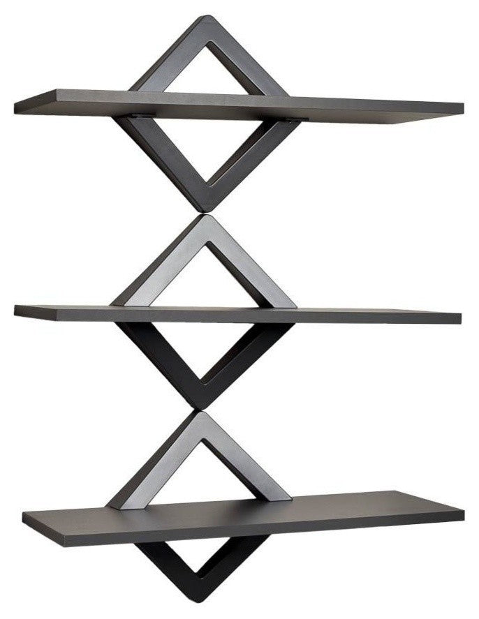 Diamonds 3 Level Shelving System, Black