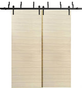 Sliding Closet Barn Bypass Doors 84 x 84 | Planum 0010 Natural Veneer |  8ft