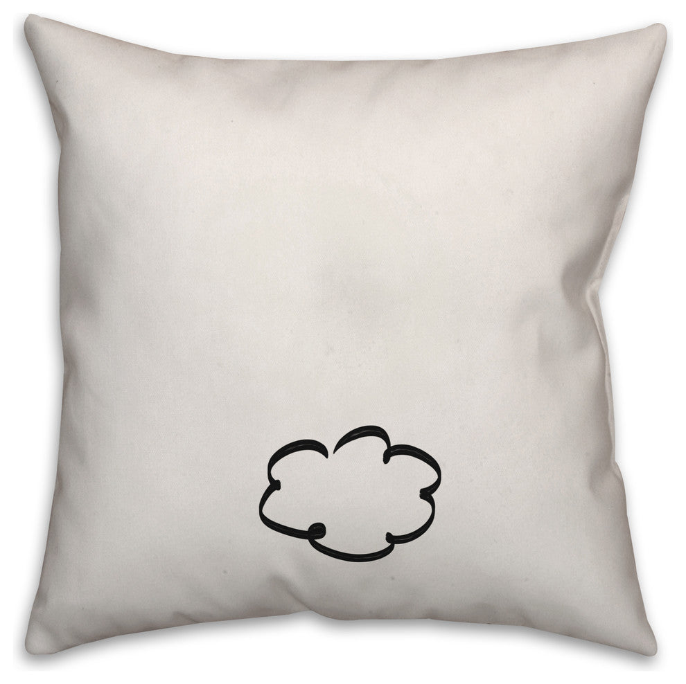Reversible Bunny Ears and Tail 18x18 Throw Pillow