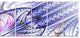 Blue on White Fractal Stained Glass, Abstract Wall Art Canvas, 60"x28", 5 Panels