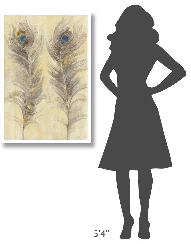 "Blue Eyed Feathers" Digital Paper Print by Albena Hristova, 26"x38"