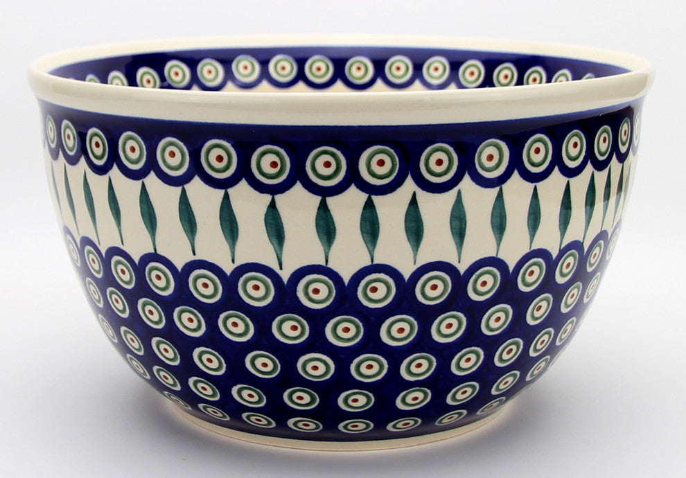 Polish Pottery Mixing Bowl Large 5 quarts