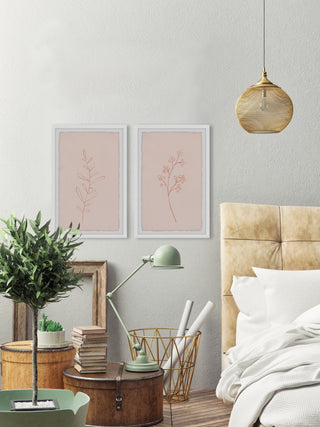 Round Leaves Diptych, 2-Piece Set, 20x30 Panels