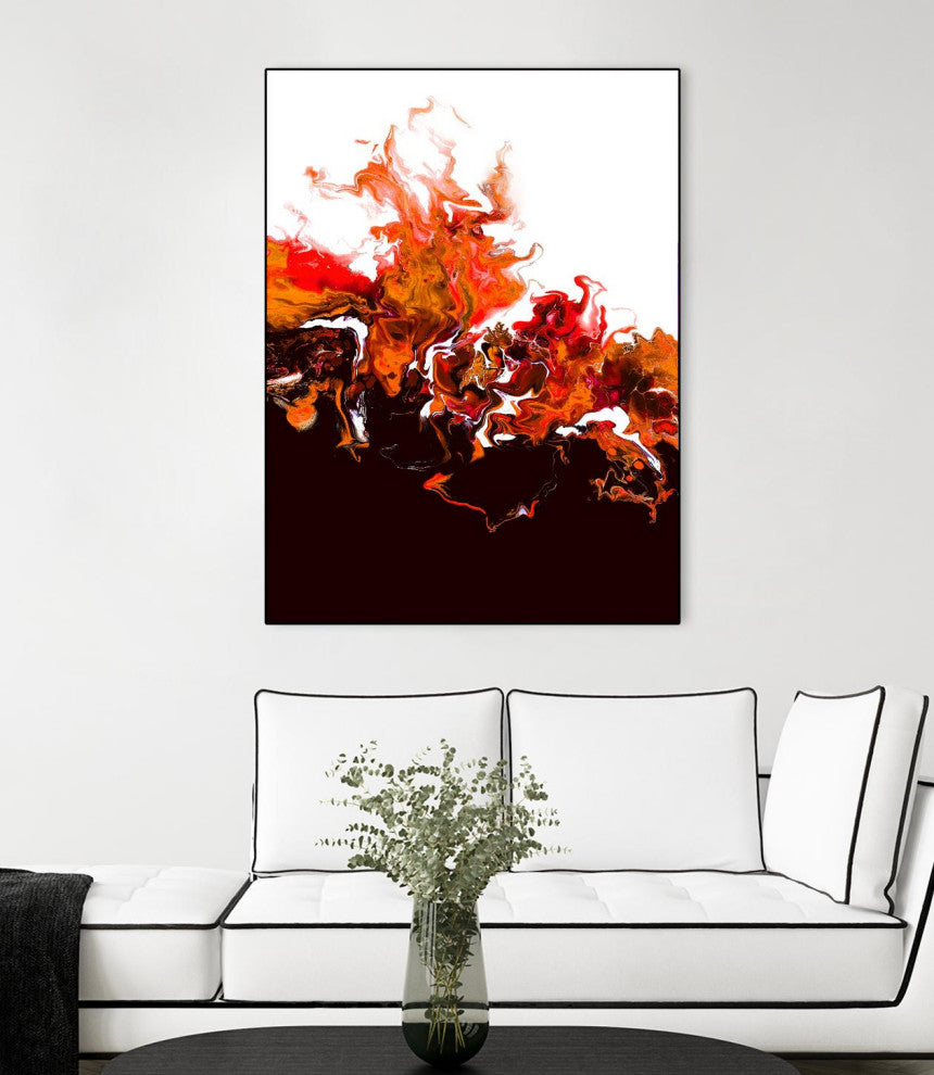 "Colorful Smoke" Framed Canvas by Giant Art 18"x24"