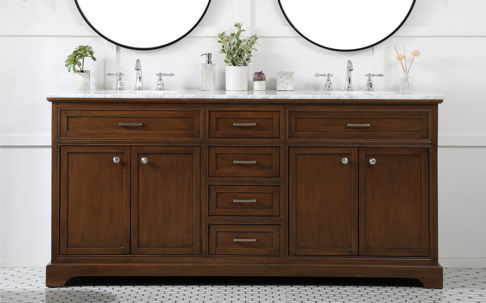 Elegant Decor Americana Bathroom Vanity Teak
