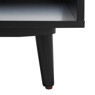Safavieh Cricket Open Shelf Bench, Creme/Black