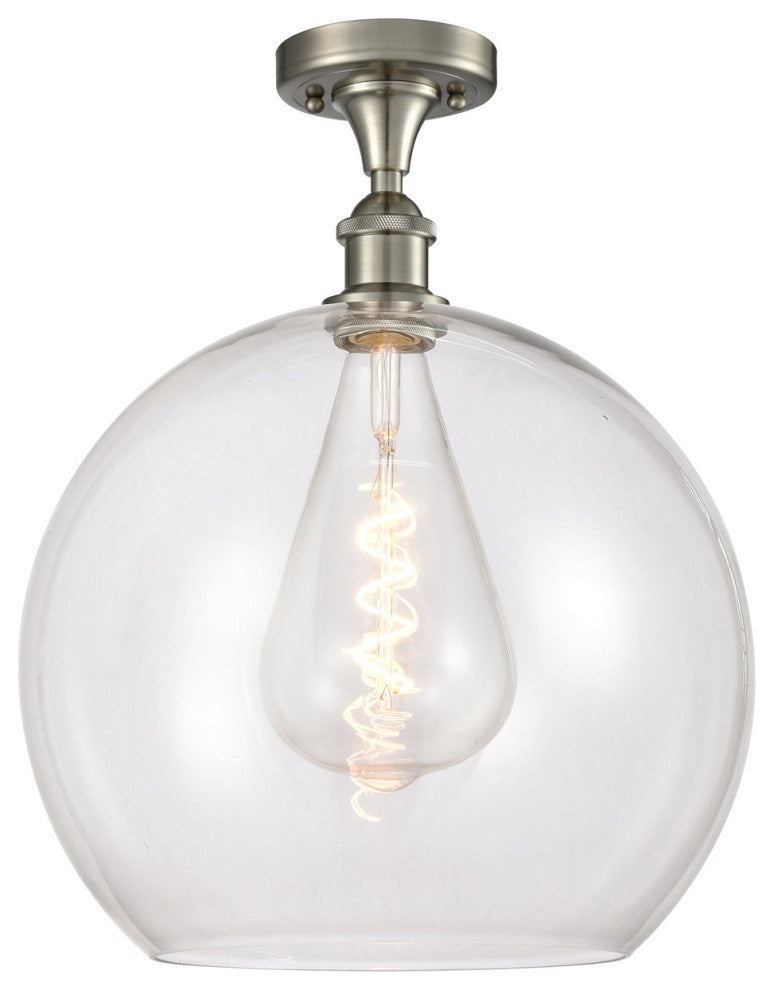 Innovations 516-1C-SN-G122-14 1-Light Semi-Flush Mount, Brushed Satin Nickel
