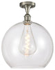 Innovations 516-1C-SN-G122-14 1-Light Semi-Flush Mount, Brushed Satin Nickel