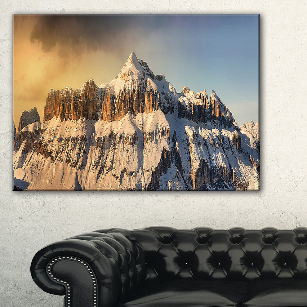"Dramatic Overcast Sky Over Alps" Landscape Wall Art, 40"x20"