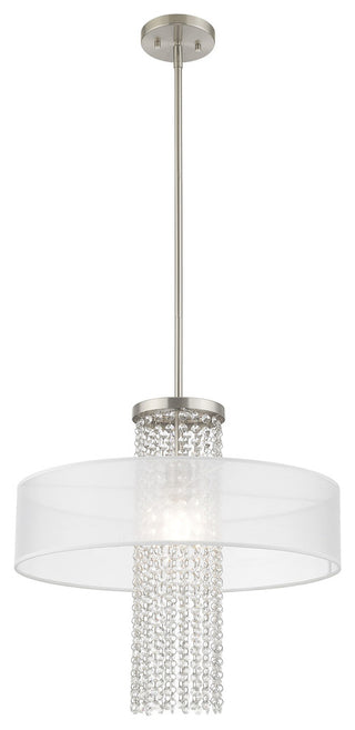 Livex Lighting Brushed Nickel 1-Light Pendant Chandelier