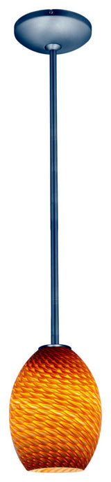 Access Lighting 28023-3R/AMBFB Brandy FireBird 1 Light LED - Brushed Steel