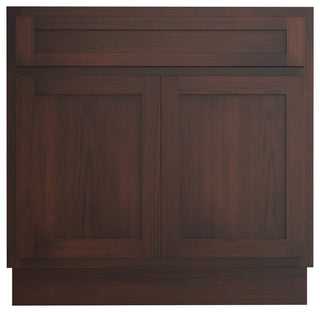 Vanity Art Vanity Base Cabinet, No Top, 33", Brown