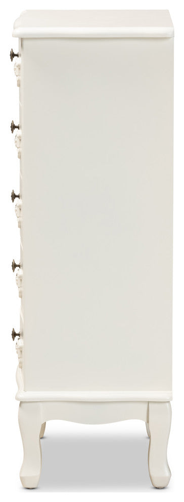 Callen Classic and Traditional White Finished Wood 5-Drawer Chest