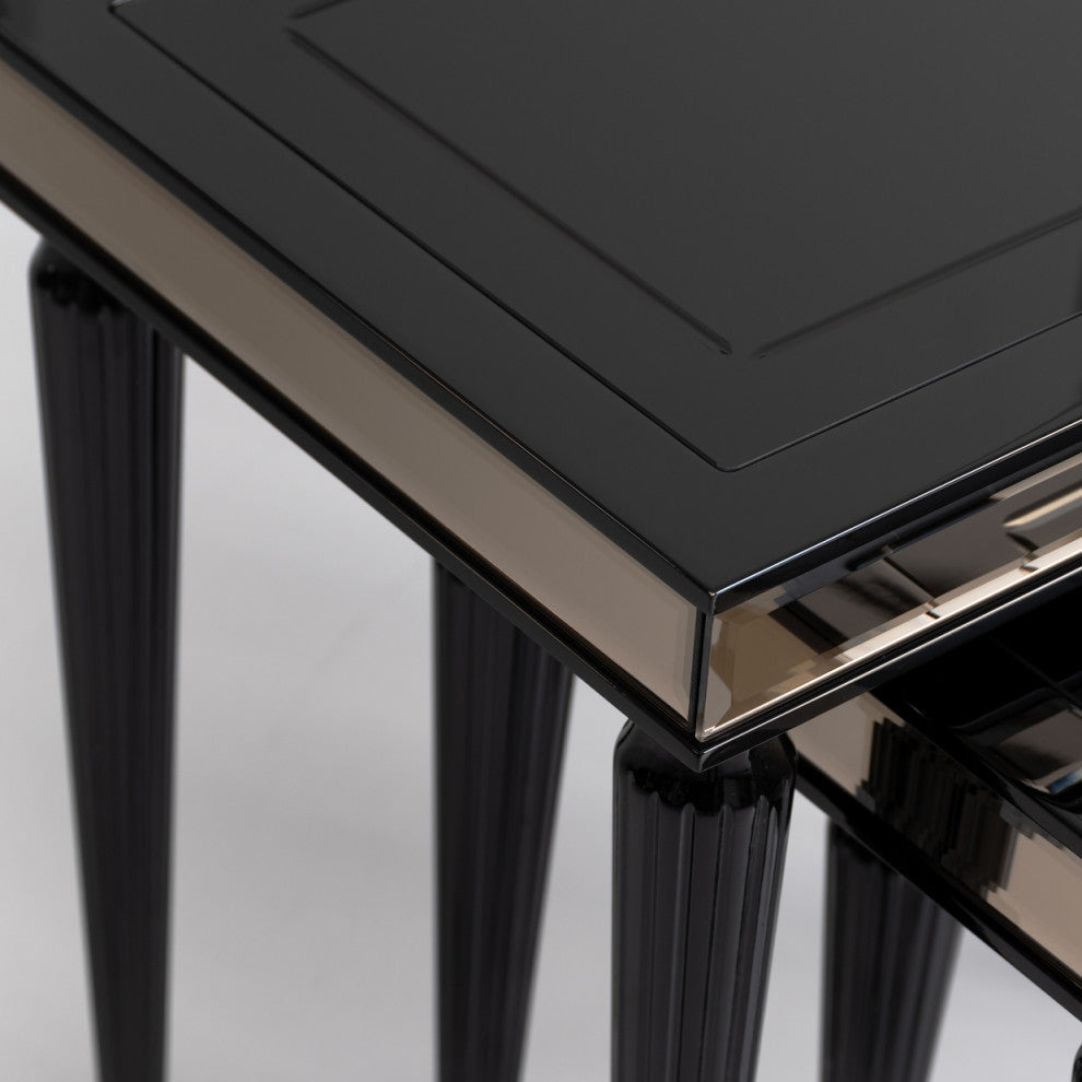 La Francaise Nesting Tables Set of 3 Black Ice