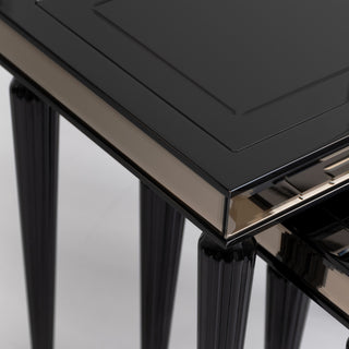 La Francaise Nesting Tables Set of 3 Black Ice