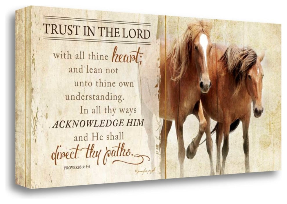 "Trust In The Lord" By Jennifer Pugh, Giclee Print on Gallery Wrap Canvas