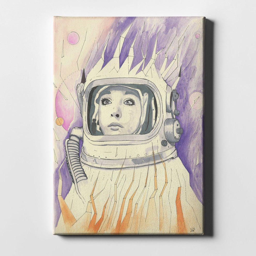 Epic Graffiti "Space Queen Reconstruct" Giclee Canvas Wall Art, 12"x18"