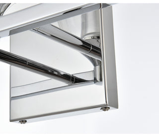 4 Light Chrome And Clear Bath Sconce