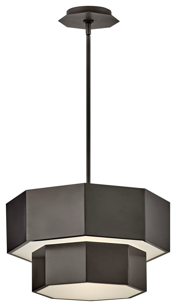 Hinkley Facet Convertible Chandelier, Black Oxide, 16.5"
