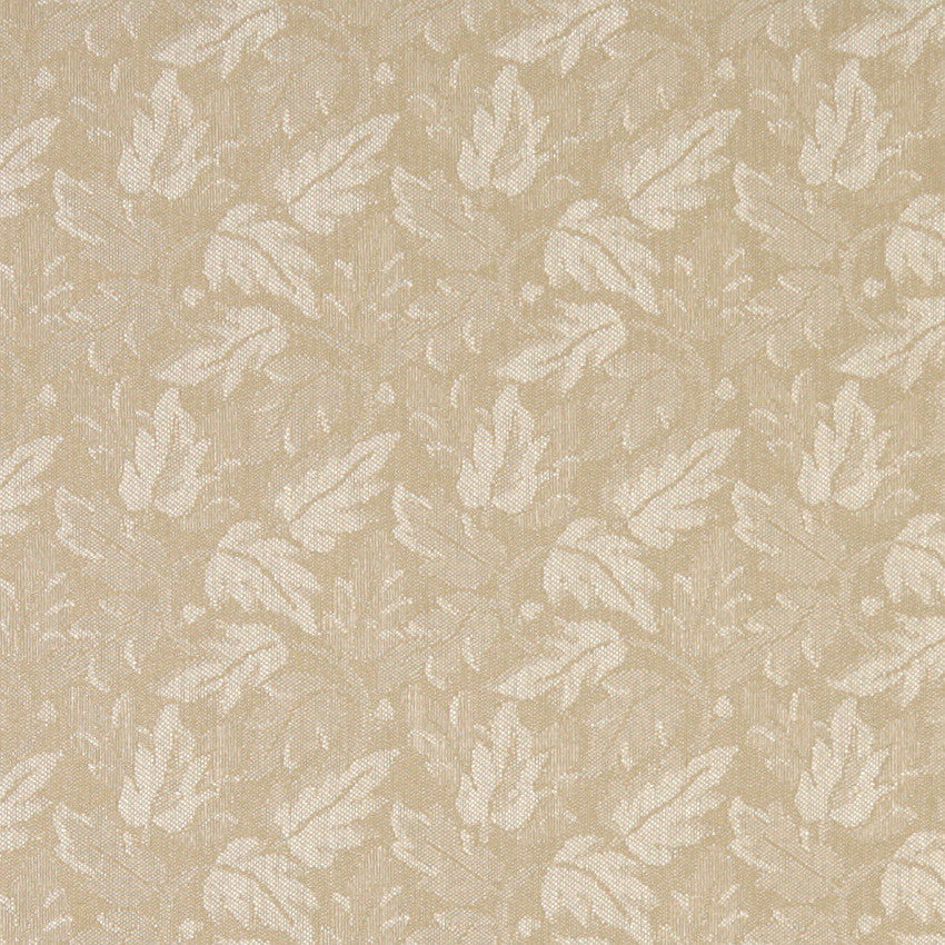 Beige Leaf Floral Heavy Duty Crypton Fabric By The Yard