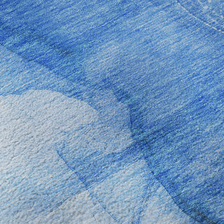 Premium Machine Washable Mayfield AMF507 Blue 9' x 12' Rug