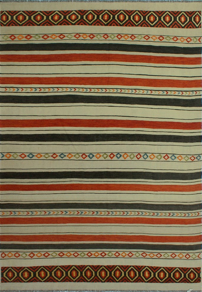 High-Low Kilim Issac Beige Rug