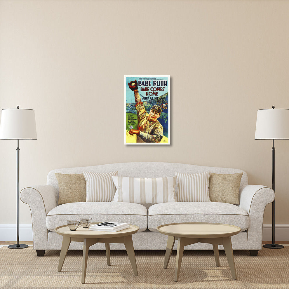 "Babe Comes Home" Stretched Canvas Giclee by Hollywood Photo Archive, 24x36"