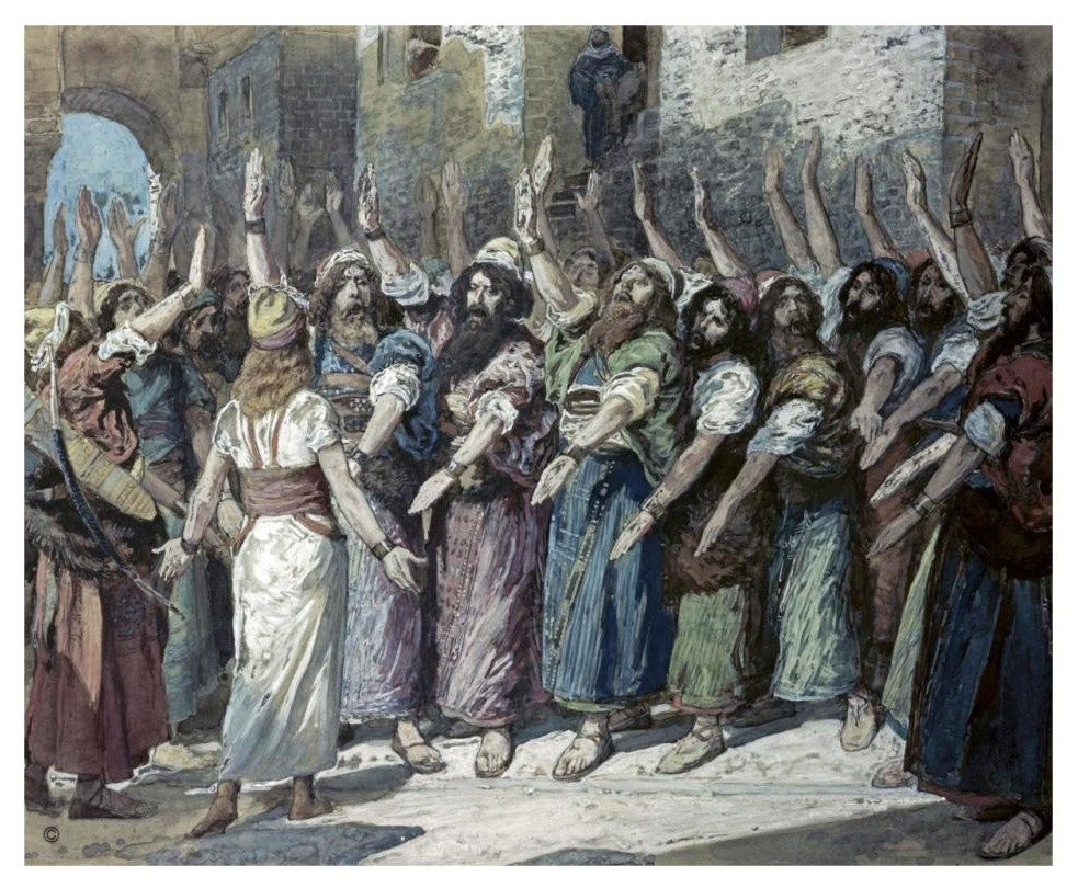 "Israelites Declare Vengeance" Digital Paper Print by James Tissot, 32"x27"