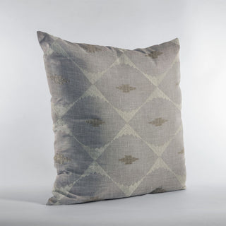 Plutus Gray Cubes Diamond Luxury Throw Pillow, 12"x20"