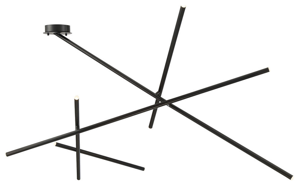 Crossroads 9 Light LED Flushmount, Black