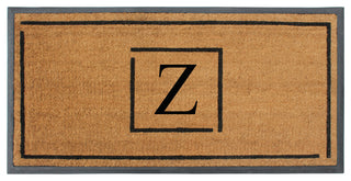 A1HC Hand-Crafted 24"x48" Rubber Coir Double-Single Monogrammed, Z