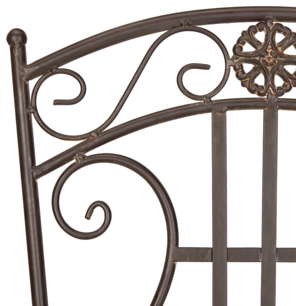 Safavieh Semly 3-Piece Outdoor Bistro Set, Unearthed Rust