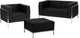 Imagination Series Black LeatherSoft Loveseat, Chair & Ottoman Set