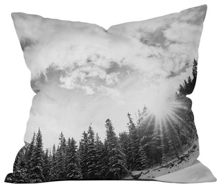 Bird Wanna Whistle White Mountain Throw Pillow, 16"x16"