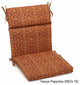 22"x45" Spun Polyester Squared Seat/Back Chair Cushion, Vanya Paprika