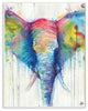 Stupell Industries Colorful Abstract Elephant Portrait Animal, 13 x 19