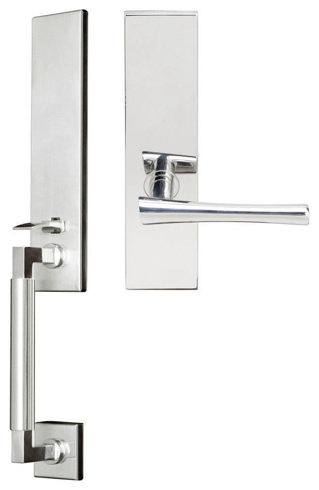Champagne Lever, Mortise Dummy Handleset, Left Hand, Polished Stainless Steel