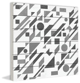 "Native Deconstruction" Painting Print on White Wood